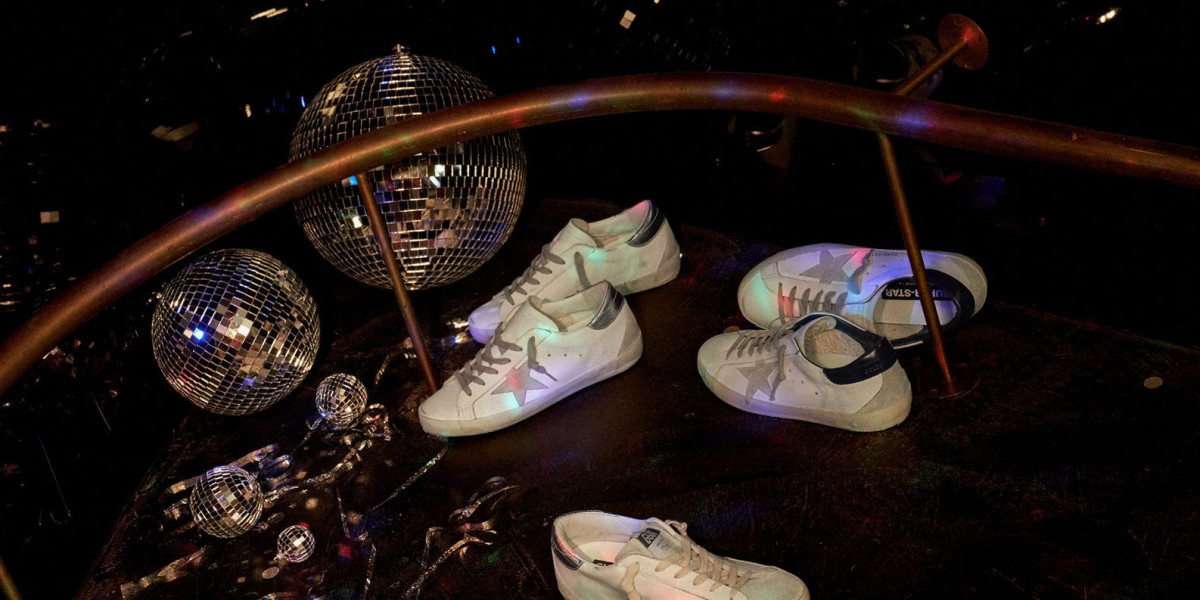 wearing an off Golden Goose the shoulder sweetheart corset and miniskirt